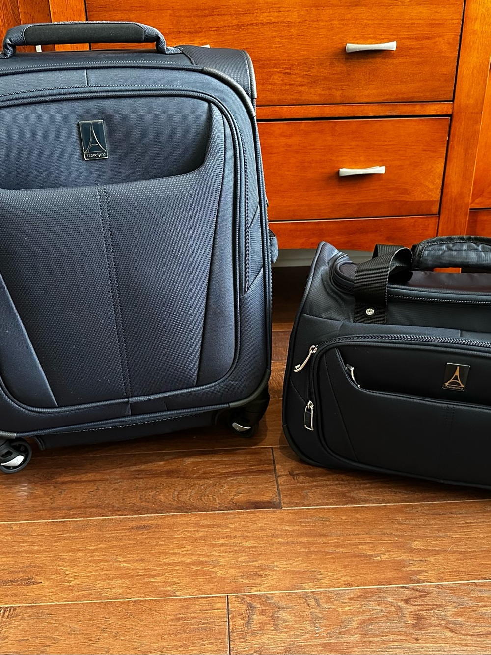 Dark Blue Carry-On Spinner and Duffel Set - Unbranded for Men or Women